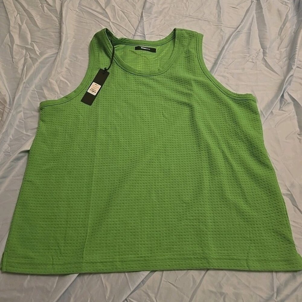 Fashion Nova Men On A Journey Green Tank Top Size XXL
